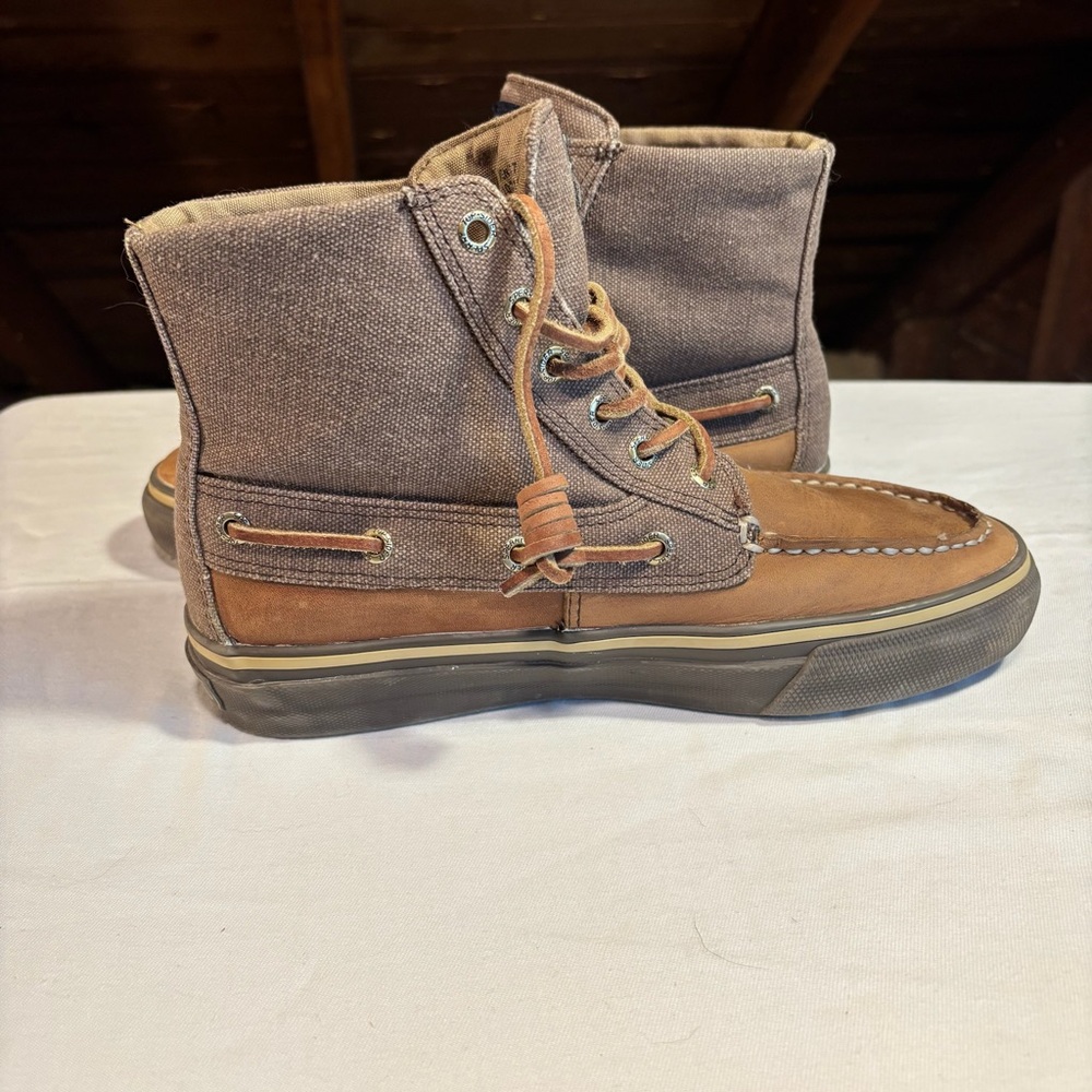 Sperry Men's Tan and Brown Boat Shoes - Picture 4 of 7